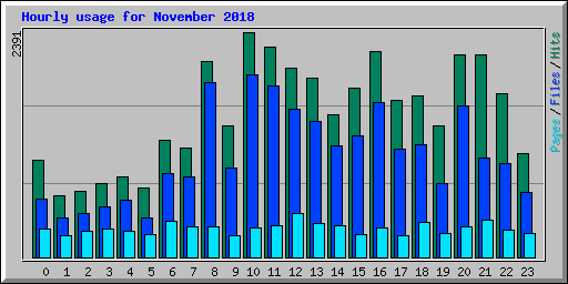 Hourly usage for November 2018